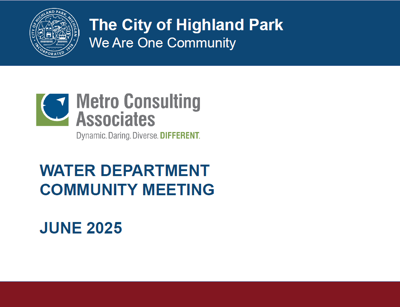 Water Department Community Meeting Notes