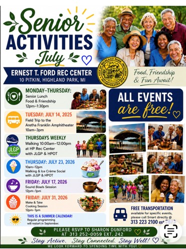 July 2026 Senior Calendar