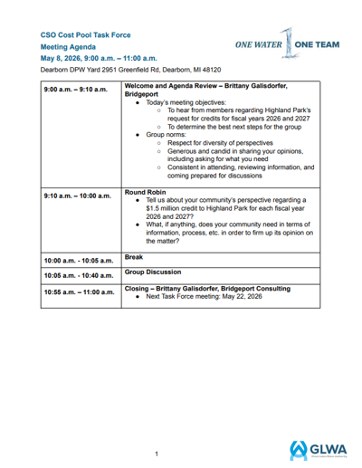 Urgent: Time & Location Update to CSO Task Force Meeting