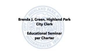 City Clerk's Yearly Seminar