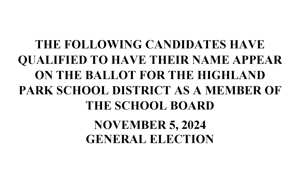 School Board Candidate Listing